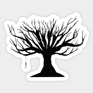 Black Tree With Noose Sticker